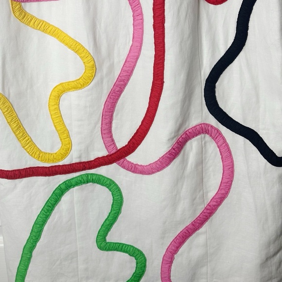 Mara Hoffman Cadiz Namari Embroidered Linen Midi Dress Size 4 - Picture 7 of 16